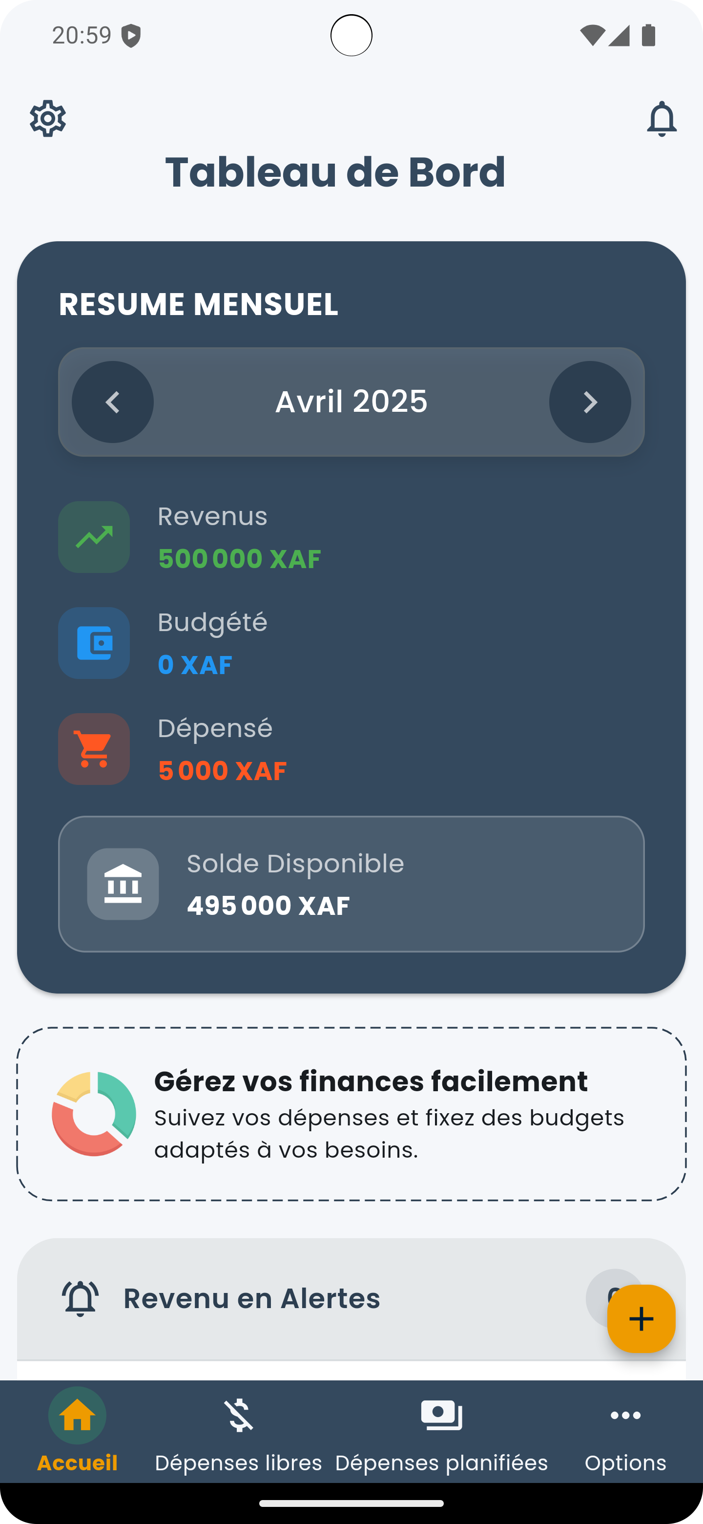 FinanceManager Dashboard Mobile
