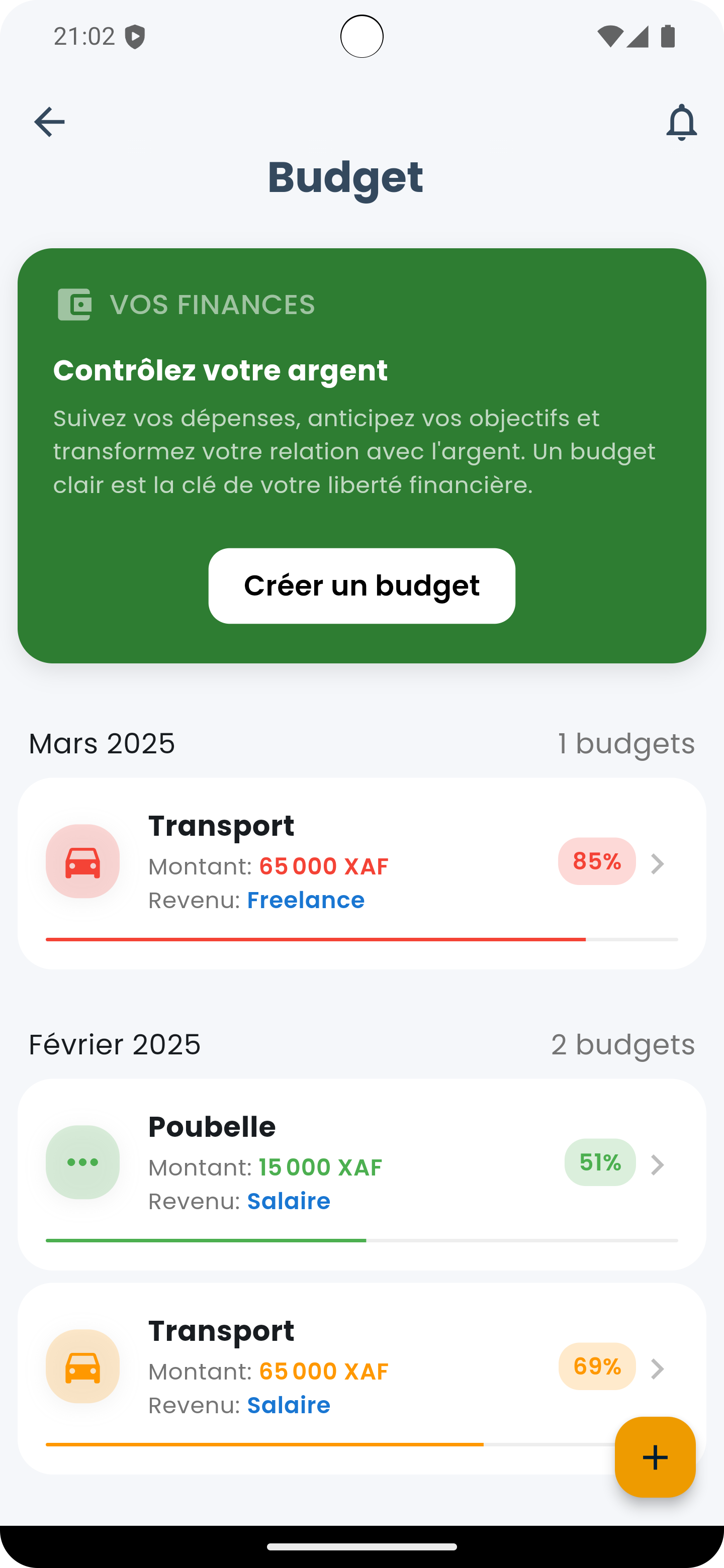 FinanceManager Budget Tracking